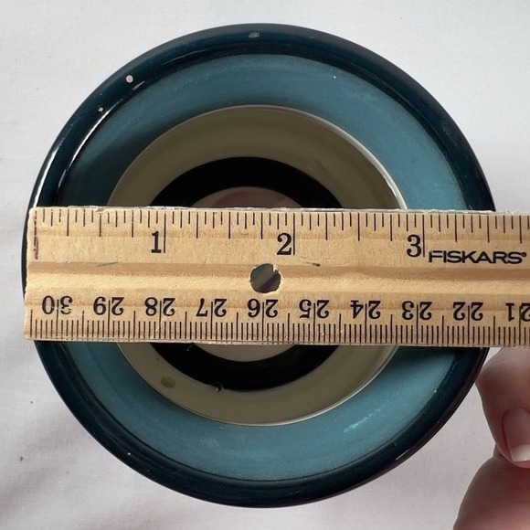 Signed Pottery Votive Candle Holder Illuminate with‎ Holes 1994 Artisian Boho - Picture 4 of 8